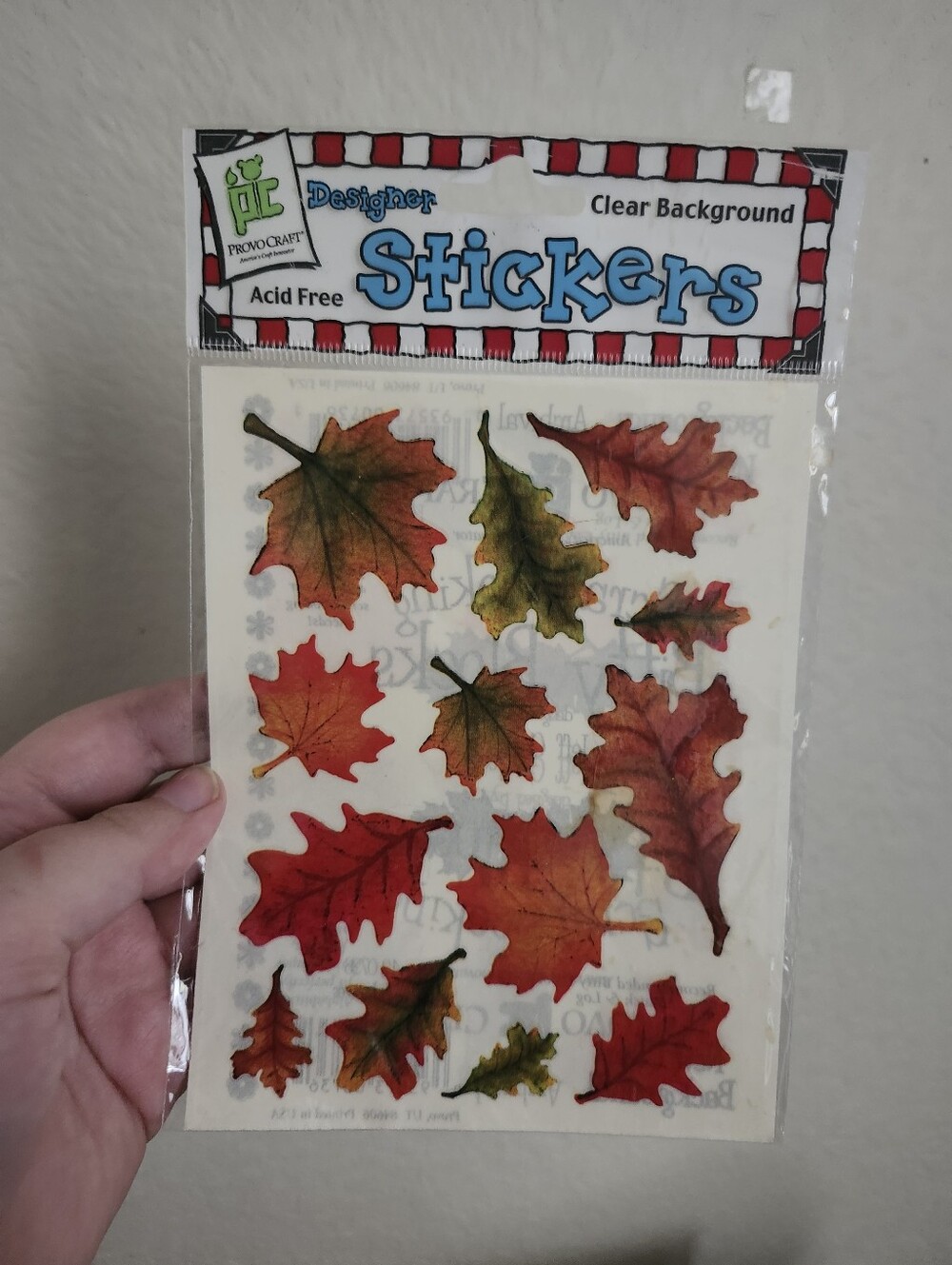 Designer Fall Leaf Stickers - Multicolor